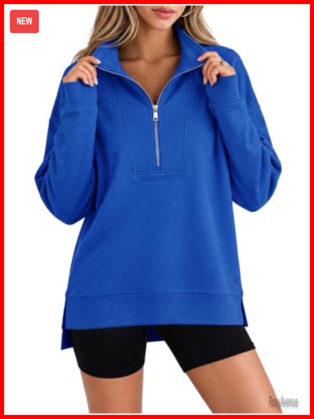 Half Zip Sweatshirt Oversized Pullover Quarter Zip Hoodie Y2K